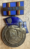 gw304 - FDJ medal - c1959 for achievements in the 5 years plan - enamel & with serial number