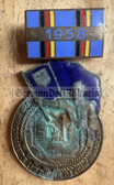 gw305 - FDJ medal - c1958 for achievements in the 5 years plan - enamel