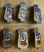 gw368 - Pionierorganisation Young Pioniers badge - collection of award badges - different years, including 3x 1950s