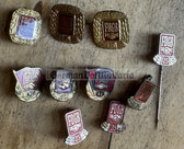 gw379 - FDGB East German Trade Union long services badges up to 75 years! - includes scarce 1950s badges