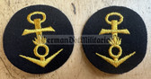 bw119 - pair of Bundesmarine West German Navy specialisation uniform trade patches