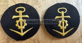 bw120 - pair of Bundesmarine West German Navy specialisation uniform trade patches