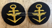 bw121 - pair of Bundesmarine West German Navy specialisation uniform trade patches