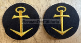 bw122 - pair of Bundesmarine West German Navy specialisation uniform trade patches