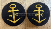 bw123 - pair of Bundesmarine West German Navy specialisation uniform trade patches