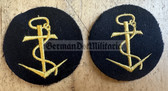 bw124 - pair of Bundesmarine West German Navy specialisation uniform trade patches