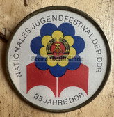 om390 - c1984 DDR anniversary FDJ youth festival in Berlin participant badge