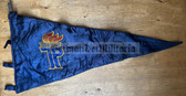 gw063 - c1950s/60s embroidered award banner flag pennant for spear poles JUNGE PIONIERE JP - 24"
