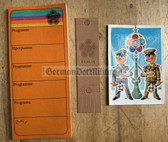 gw406 - c1973 World Youth Festival in Berlin - Festival programme + book mark + greetings card