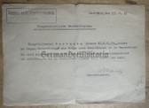 ac464 - c1941 certificate from a Wehrmacht Oberstabsarzt to send a Hauptfeldwebel on 4 weeks leave for recuperation