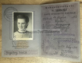 ac468 - August 1944 German Postal ID document for a woman from Hohenlimburg