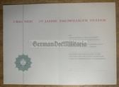 ac508 - 14 - Freiwilliger Helfer der Volkspolizei - 20 years Long Service award Certificate - unused blank