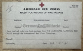 ac520 - March 1945 American Red Cross receipt card for Prisoner of War Package