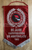ac537 - Kampfgruppen embroidered pennant Wimpel - c1983 30 years anniversary parade in Berlin