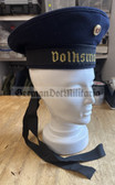 kmo010 - original East German Navy VM Volksmarine Donald Duck type sailor hat with tally - Gaberdine top for use by Officer Students and career NCO's size 54