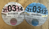 ac632 - 2x UK vehicle tax disc registration licences for a Trabant