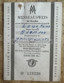 ac636 - c1962 Leipziger Messe - Leipzig Trade Fair - Entry ticket ID for visitors from the DDR