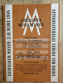 ac637 - c1958 Leipziger Messe - Leipzig Trade Fair - Entry ticket ID for official Traders & telegram to confirm that somebody from the head office would visit their stand during the fair