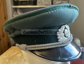 wo242 - original East German Volkspolizei Officer ranks VP VoPo BePo police visor hat - size 56
