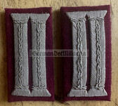 bw057 - older pair of Bundeswehr West German Army officer bullion collar tabs