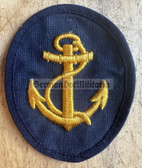 pa105 - scarce 1950s/60s - Maat Volksmarine Seedienst - Nautical Service - sleeve patch - blue