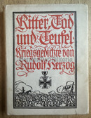 wb008 - c1915 RITTER, TOD UND TEUFEL - WW1 military war poems by Rudolf Herzog