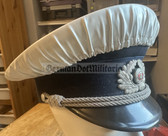 gw016 - TraPo Transportpolizei Transport Police Officer ranks VP VoPo police visor hat which white cover for traffic duties - size 59