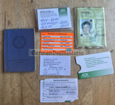 ac654 - c1981 East German Personalausweis - national ID - and additional post 1990 documents for a woman from Halle/Saale