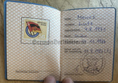 ac661 - c1987 DSF Deutsch-Sowjetische Freundschaft member book - East German Soviet Friendship society - issued to a man