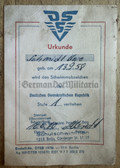 ac662 - c1970 issued certificate for free swimmer qualification badge