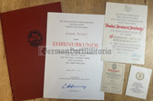 ac665 - lot of award certificate to an Oberst Bernhard Serdinski - former Battalion Commander NVA Wachregiment Huge Eberlein