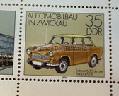 od078 - East German postage stamps set - car manufacturing in Zwickau - Trabant