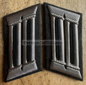 sd006 - pair of NVA Pioniere Engineers officer Collar Tabs - black collar Uniforms - colour coded old type