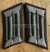 sd016 - pair of NVA RD Rueckwaertige Dienste Rear Services embroidered officer Collar Tabs - black collar Uniforms - colour coded old type