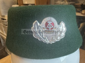 wo428 - East German Forstwirtschaft Forestry service Female lower ranks pill hat with silver cap badge - size 48