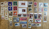 mk001 - large lot of mixed  East German postage stamps