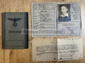 ac719 - original Wehrmacht Wehrpass & Kennkarte - completed with photos - man from Braunsberg Ostpreussen
