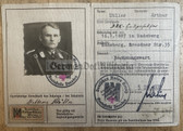 ac705 - c1938 DRK Deutsche Rotes Kreuz (German Red Cross) membership card with uniform photo - man from Dresden