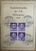 ac697 - c1942 Postage Stamps of the SA - special postcard, stamp & cancellation