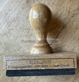 ac742 - East German Revue Variete Music Publication in Berlin - rubber publisher approval stamper