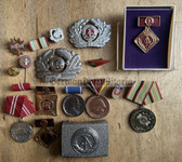 ac771 - lot of East German medals, badges, pins - bargain corner