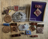 ac772 - lot of East German medals, badges, pins - bargain corner