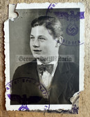 ac747 - WW2 era passport photo taken from a Wehrpass - studio portrait photo