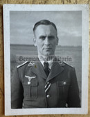 ac753 - Luftwaffe officer with medal ribbon - looks like a medical doctor - studio portrait photo