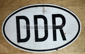 ac728 - East German international car DDR sign plaque - plastic - large size