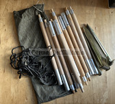 wo051 - 3 - large lot East German NVA tent pole and pegs kit set in Strichtarn bag - 2.6kg!