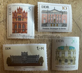 od153 - East German postage stamps set - historic buildings in the DDR