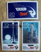 od134 - East German postage stamps set - Day of Soviet Science & Technology in the DDR