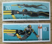 od113 - East German postage stamps set - c1985 Scuba Diving World Championships in the DDR