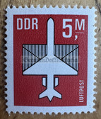 od160 - East German postage stamp - Luftpost Air Mail - 5 Marks high value